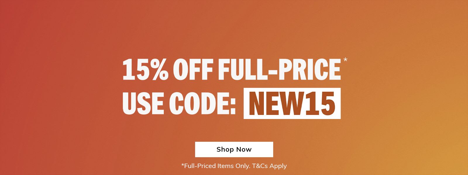 15% Off Full Price