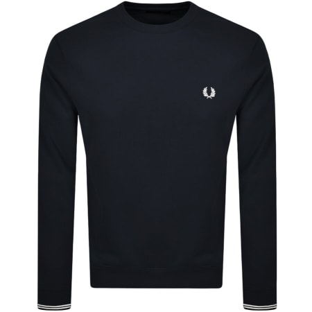 Product image for Fred Perry Crew Neck Sweatshirt Navy