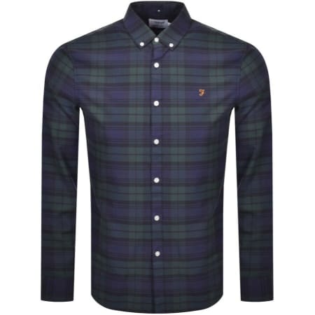 Product image for Farah Brewer Check Long Sleeve Shirt Green