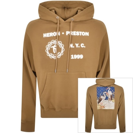 Product image for Heron Preston Medieval Heron Logo Hoodie Brown