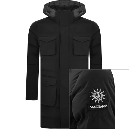 Product image for Sandbanks Long Puffer Jacket Black
