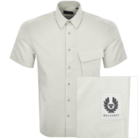 Product image for Belstaff Scale Short Sleeved Shirt Beige