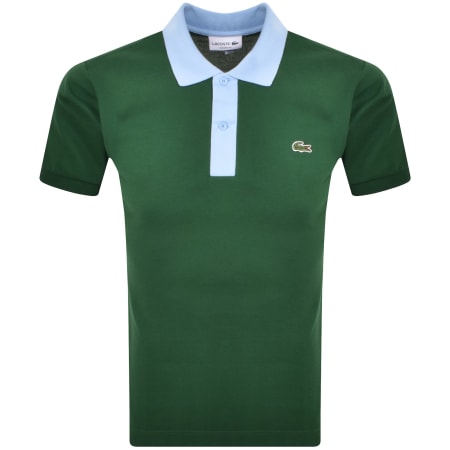 Product image for Lacoste Contrast Collar Polo T Shirt Green
