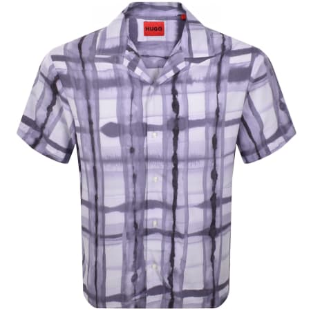 Product image for HUGO Espino Short Sleeve Shirt Purple