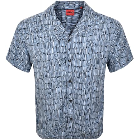 Product image for HUGO Espino Short Sleeve Shirt Blue