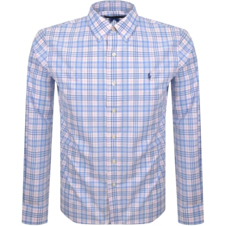 Product image for Ralph Lauren Check Long Sleeve Shirt Blue