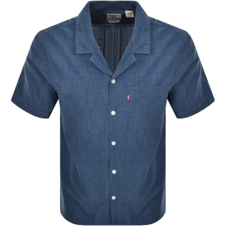 Product image for Levis Sunset Camp Short Sleeved Shirt Blue