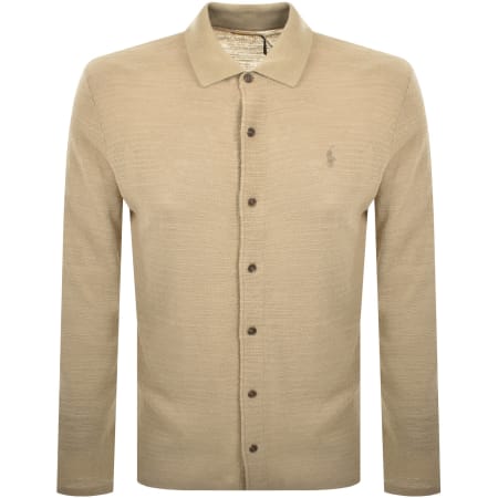 Product image for Ralph Lauren Long Sleeved Knit Polo Beige