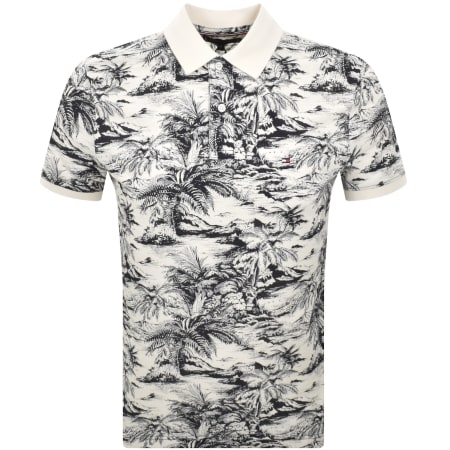 Product image for Tommy Hilfiger All Over Print Polo T Shirt Beige