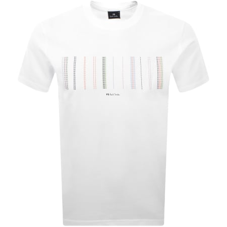 Product image for Paul Smith Stripe Logo T Shirt White