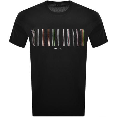 Product image for Paul Smith Stripe Logo T Shirt Black
