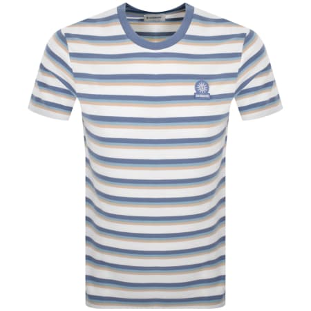 Product image for Sandbanks Tricolour Fade Stripe T Shirt Multi