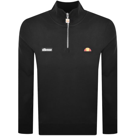 Product image for Ellesse Pelegrini Quarter Zip Sweatshirt Black