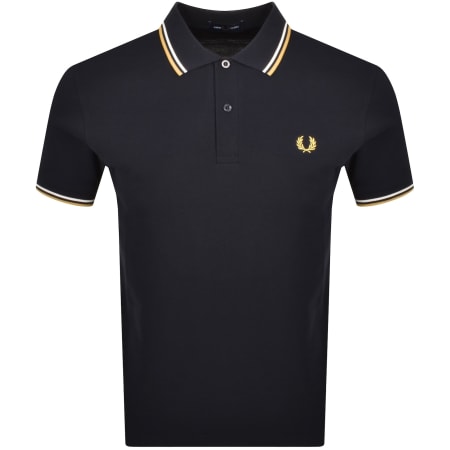 Product image for Fred Perry Twin Tipped Polo T Shirt Navy