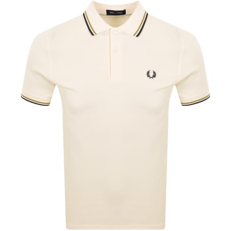 Product image for Fred Perry Twin Tipped Polo T Shirt Ecru