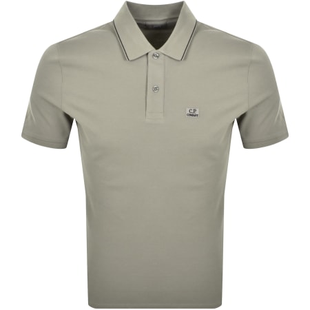 Product image for CP Company Tipped Polo T Shirt Fallen Rock