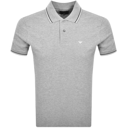 Product image for Emporio Armani Short Sleeved Polo T Shirt Grey