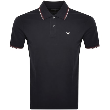 Product image for Emporio Armani Short Sleeved Polo T Shirt Navy