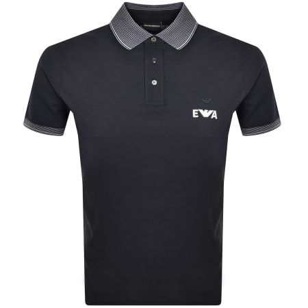 Product image for Emporio Armani Tipped Polo T Shirt Iconico Navy