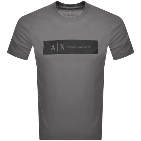 Product image for Armani Exchange Crew Neck Logo T Shirt Grey