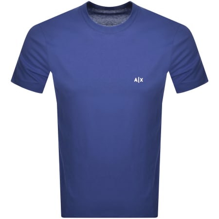 Product image for Armani Exchange Crew Neck Logo T Shirt Blue