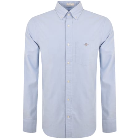 Product image for Gant Oxford Long Sleeved Shirt Blue