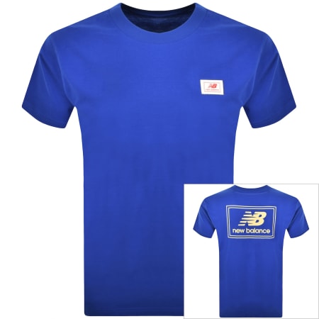 Product image for New Balance Woven Patch T Shirt Blue