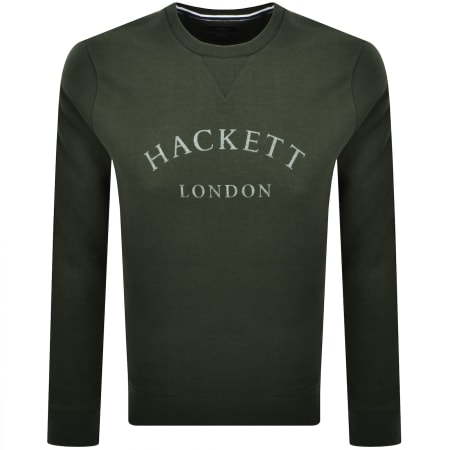 Product image for Hackett Heritage Crew Neck Sweatshirt Green