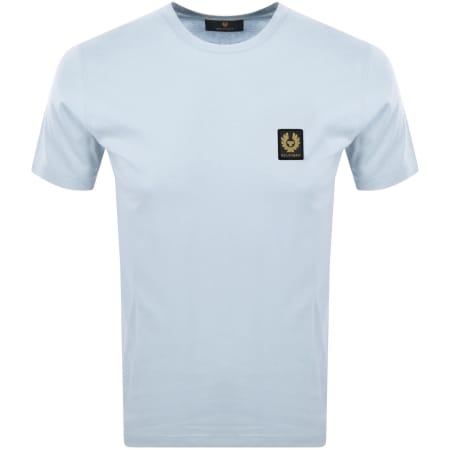Product image for Belstaff Short Sleeve Logo T Shirt Sky Blue