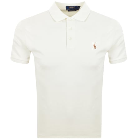 Product image for Ralph Lauren Custom Slim Fit Polo Cream