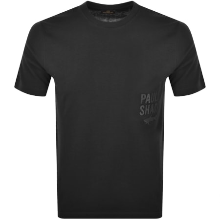 Product image for Paul And Shark Embroidered Logo T Shirt Black