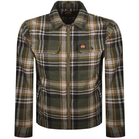 Product image for Superdry Vintage Wool Miller Overshirt Green