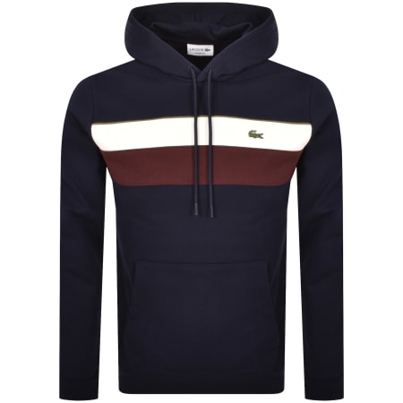 Product image for Lacoste Colour Block Pullover Hoodie Navy