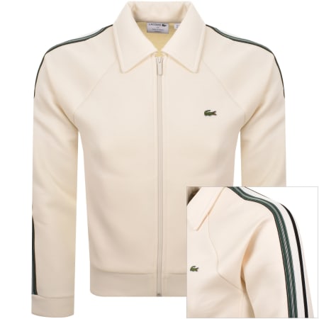 Product image for Lacoste Full Zip Collared Tracksuit Top Cream