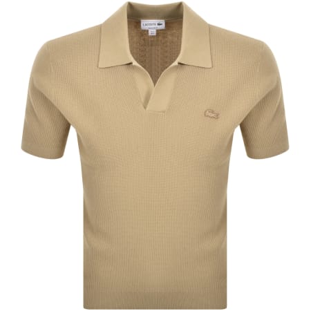 Product image for Lacoste Johnny Collar Knit Sweater Tan Brown