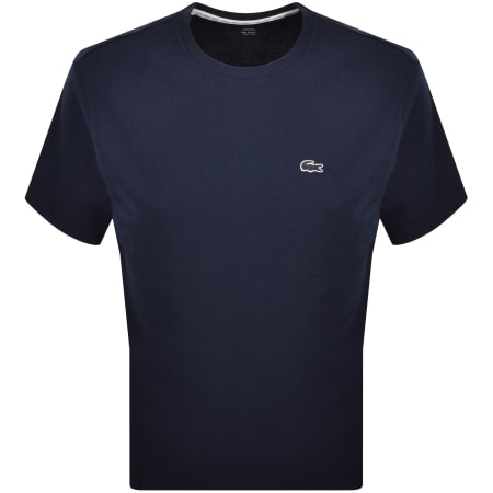 Product image for Lacoste Loungewear Waffle T Shirt Navy