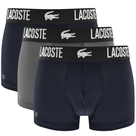 Product image for Lacoste Underwear 3 Pack Boxer Trunks Navy