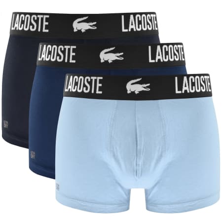 Product image for Lacoste Underwear 3 Pack Boxer Trunks Navy