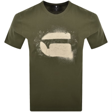 Product image for G-Star Spray Logo T Shirt Green