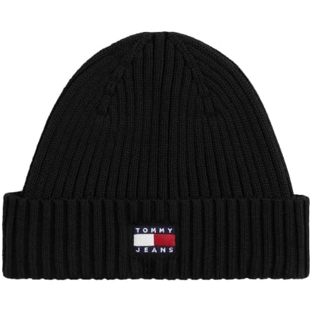 Product image for Tommy Jeans Flag Beanie Hat Black