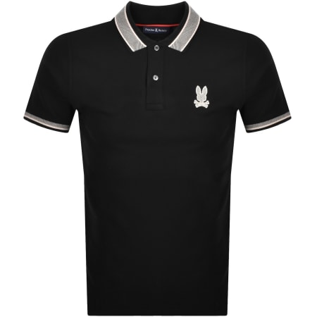 Product image for Psycho Bunny Harlow Pique Polo T Shirt Black