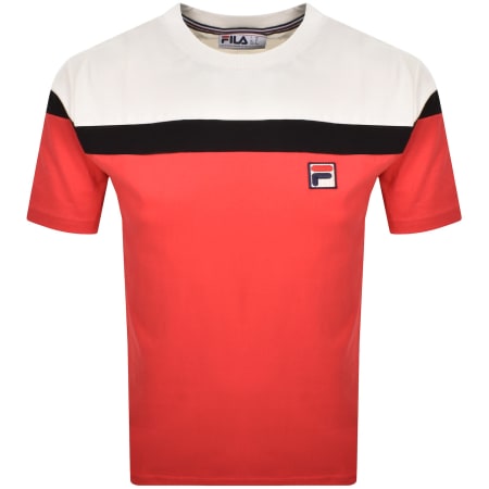 Product image for Fila Vintage Aiden Colour Block T Shirt Red