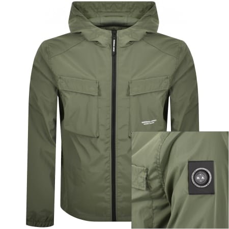 Product image for Marshall Artist Crux Hooded Overshirt Moss Green