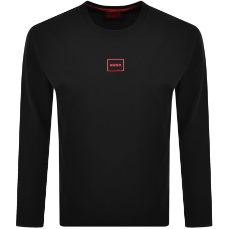 Product image for HUGO Laze Long Sleeve T Shirt Black