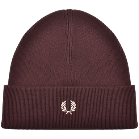 Product image for Fred Perry Classic Beanie Hat Burgundy