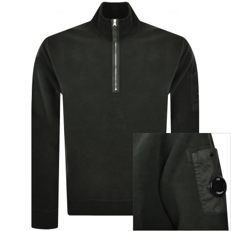 Product image for CP Company Quarter Zip Sweatshirt Green