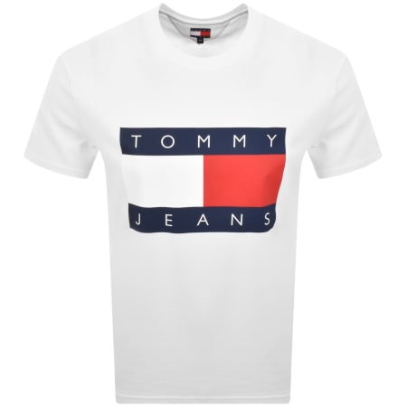 Product image for Tommy Jeans Flag T Shirt White