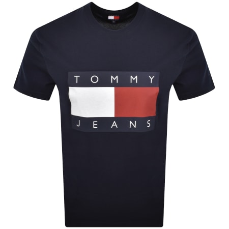 Product image for Tommy Jeans Flag T Shirt Navy
