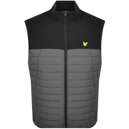 Product image for Lyle And Scott Fleece Hybrid Gilet Black
