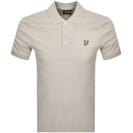 Product image for Lyle And Scott Plain Polo T Shirt Beige